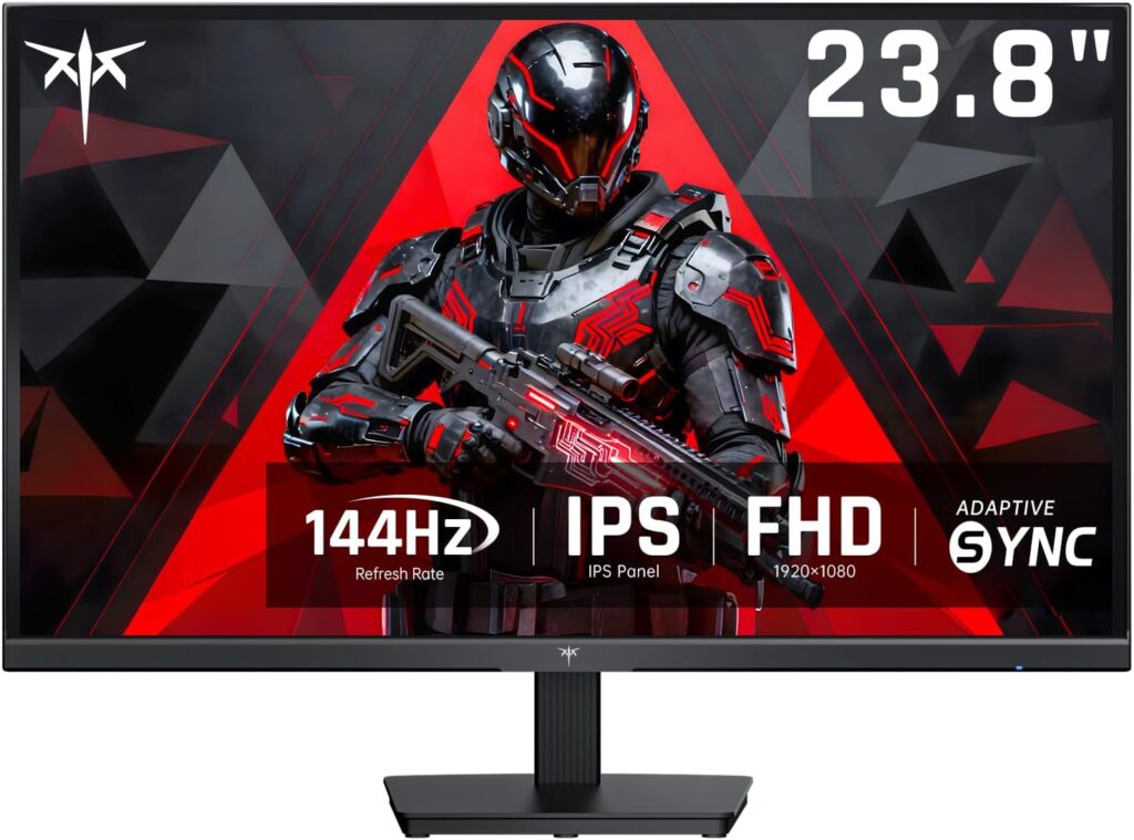 شاشة كمبيوتر 24 بوصة FHD 144Hz للألعاب المكتبية، IPS، مزامنة تكيفية، منفذ HDMI ومنفذ عرض، نسبة تباين 1500:1، فلتر بلو لايت، إمالة قابلة للتعديل، H24B9S من كيه تي سي